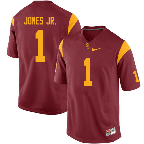 Men #1 Velus Jones Jr. USC Trojans College Football Jerseys Sale-Cardinal